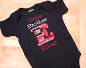 Black Onesie WithThe University of Alabama Appliqued Initial