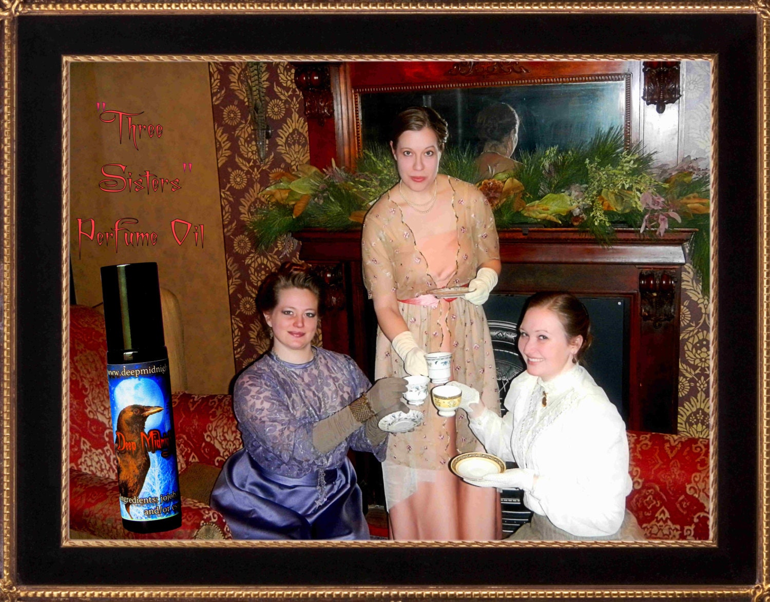 THREE SISTERS: Perfume Oil, Edwardian Perfume, Victorian Perfume, Downton Abbey Inspired