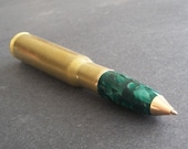 Bullet Pen, 50 Caliber, Jade Green Acrylic