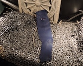 Leather bookmark---Royal Blue Leather with Purple eye