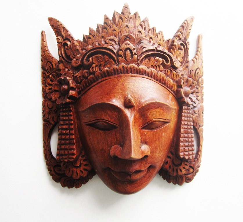 Hand Carved Hindu Spirit Mask