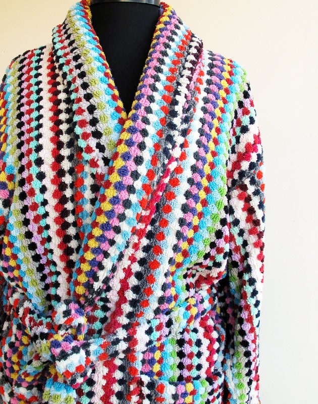 ORGANIC BATHROBE Unisex Large %100 Natural Cotton Turkish BathRobe Hand Woven Turkish Cotton Bath,Beach,Handmade Eco Friendly