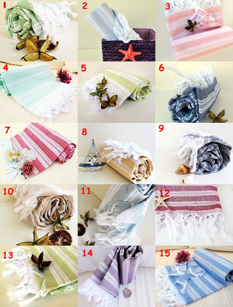Fast Shipping 10 Bridesmaid Towels NATURAL Cotton Eco Friendly PESHTEMAL Hand Woven Turkish Cotton Bath Beach Spa Yoga Pool Towel