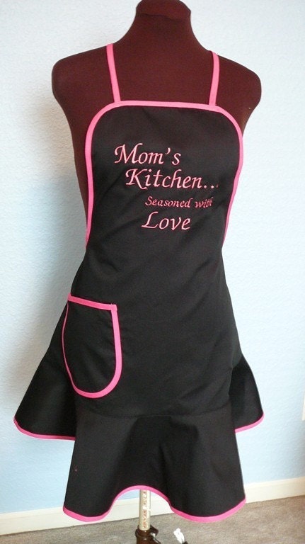 Mom's Kitchen..Seasoned with Love Full Apron