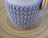 Lilac Mug Cozy, crochet cozy