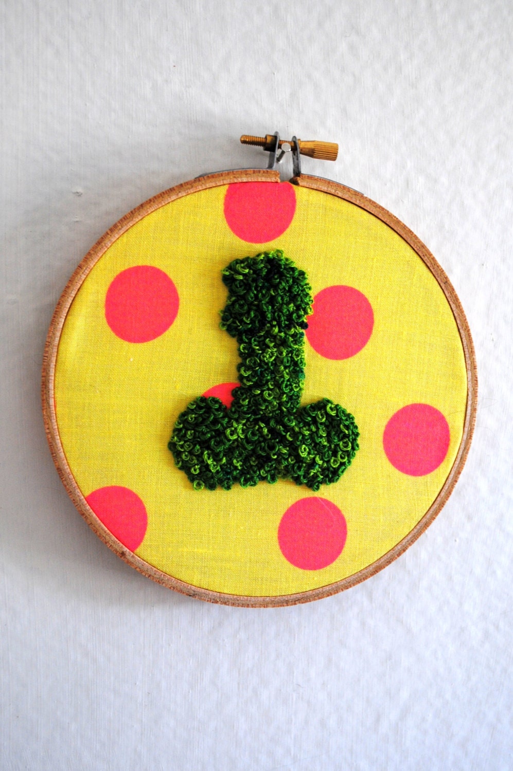 Manscaping - hand embroidered penis topiary