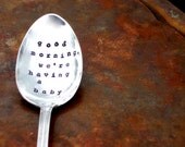 Good Morning We're Having Having a Baby (TM) - The Original Upcycled Vintage Coffee Spoons Handmade by Sycamore Hill