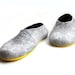 Mens Yellow Sole Wool shoes Grey Black. Custom made all sizes
