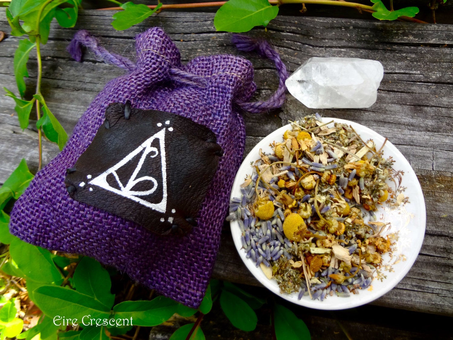 Dream  Remembrance- Herbal Sachet and Quartz