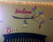 Wooden Letters, Personalized Names, Script Font, Beautifully Connected Letters, Your Custom Name and Color