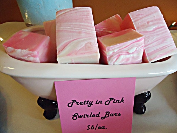 Pretty in Pink Swirled Soap