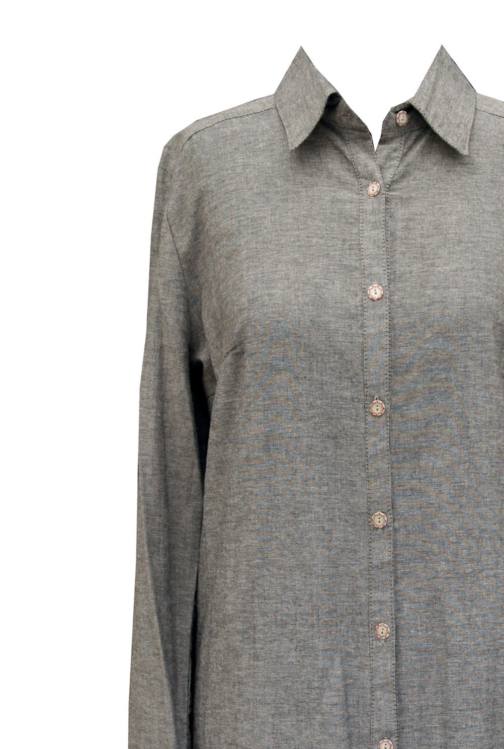 Winter sale, Women gray dress, Shirt dress, Collared dress, Buttoned dress, cotton, women tunic, Shift dress