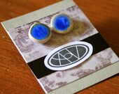 Cobalt Ceramic Stud Earrings