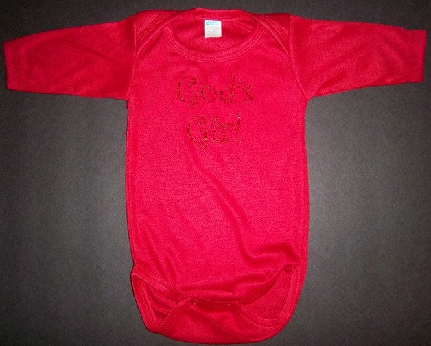 God's Girl Infant Long Sleeve Onsie Bodysuit  Christian Baby Clothes 6 to 9  Months Newborn
