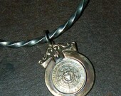 sacred heart fob bangle