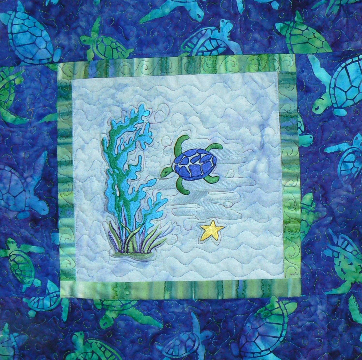Sea Life Turtle Quilt Wallhanging