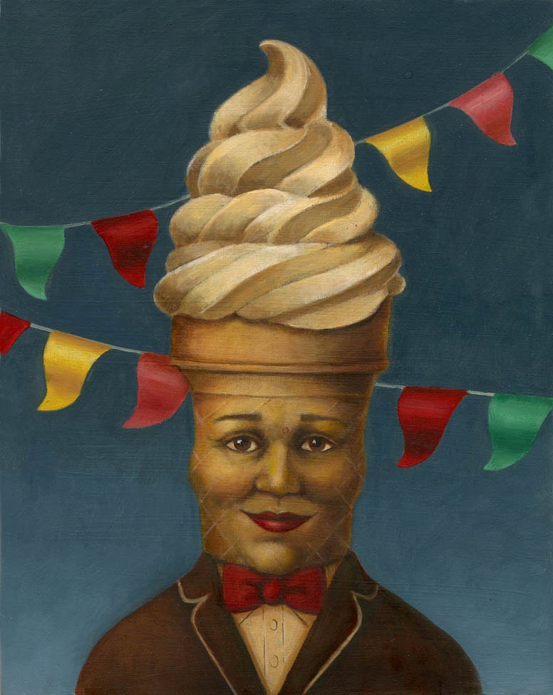 Mr Softee Portrait - Anthropomorphic Ice Cream