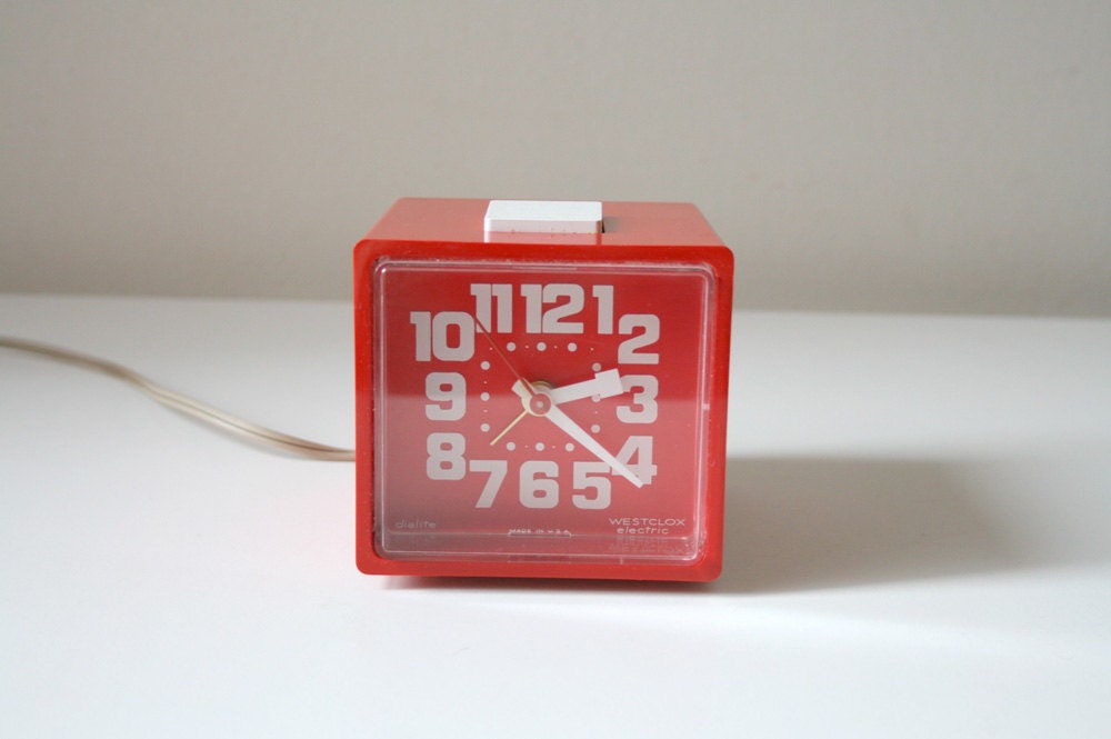 Retro Red Orange Westclox