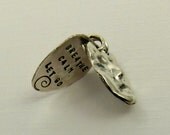 Breathe... Calm... Let Go - Up Cycled Sterling Silver And PMC - Art Jewelry Pendant - 1061
