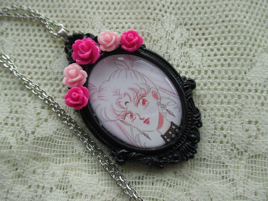 Sailor Moon Necklace - DARK LADY -CHIBUSA - Sailor Scout Jewelry