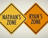 15" x 15" PERSONALIZED CONSTRUCTION ZONE Wall Sign