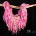 Bright Pink Infant Girl Photo Prop Fringie Hammock Hanging Sling and Fringe Blanket