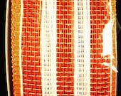Orange White Stripes RS2014N7,Poly Mesh Ribbon, Poly Mesh Supplies, 2.5 Inch X 25 Yards (75 Feet)