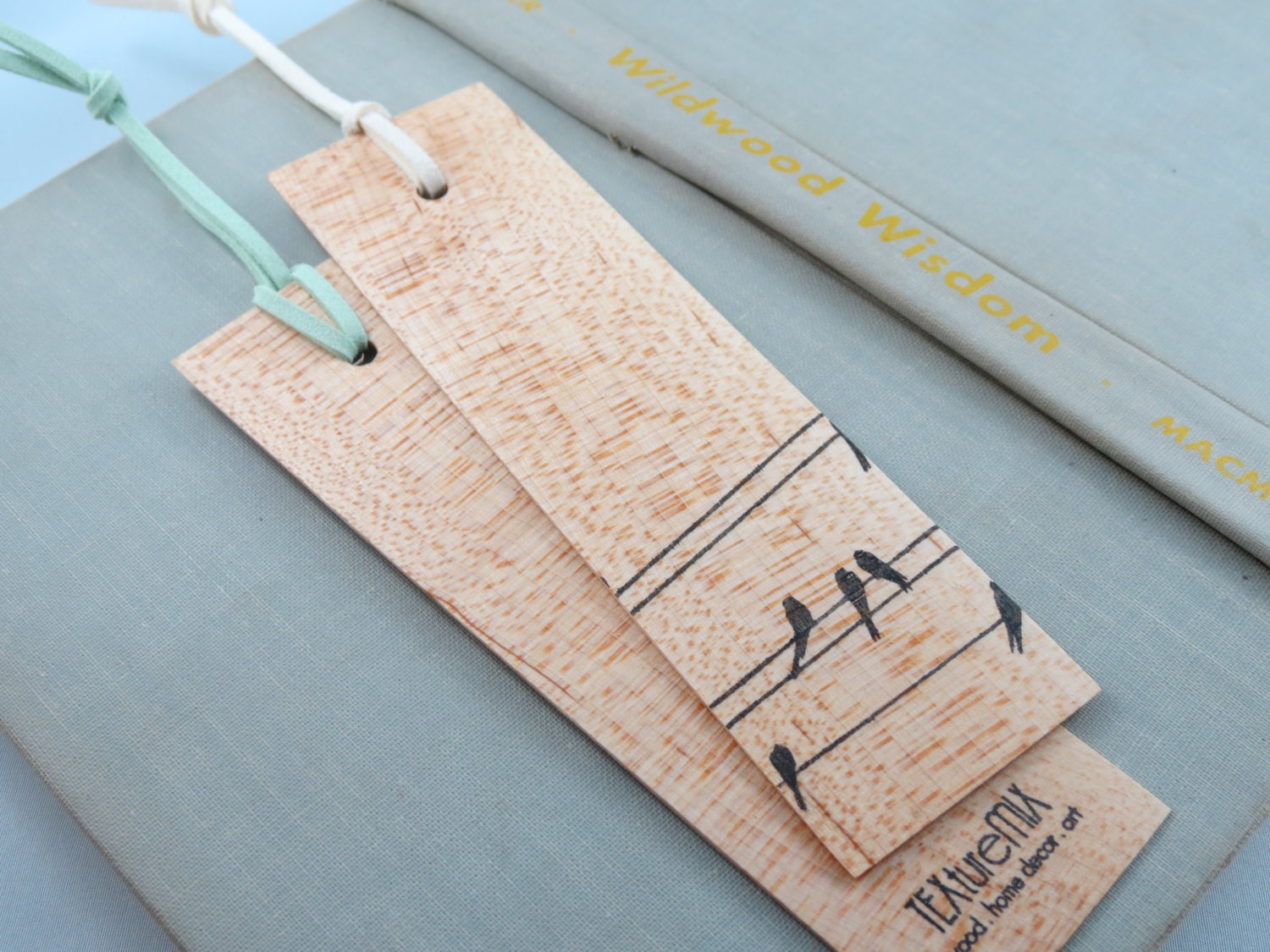 Wood, Bird, Graphic, Bookmark: Wedding Favor, Bridal Shower Favor, Baby Shower Favor, Party Favor, Favor, Gift