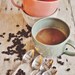 Latte Set: Latte Mug & Hand Stamped Vintage Coffee Spoon, NSPottery and jessicaNdesigns collaboration