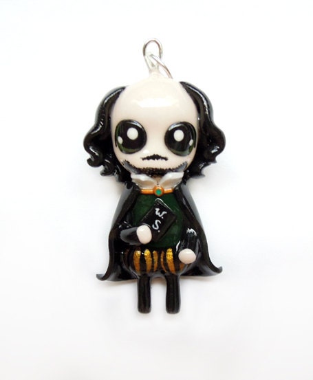 NEW - William Shakespeare - Miniature Sculpture - Charm Pendant