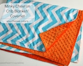 Chevron Minky Double-Sidded Crib Blanket/ Coverlet 30"x45"- YOU CHOOSE COLORS