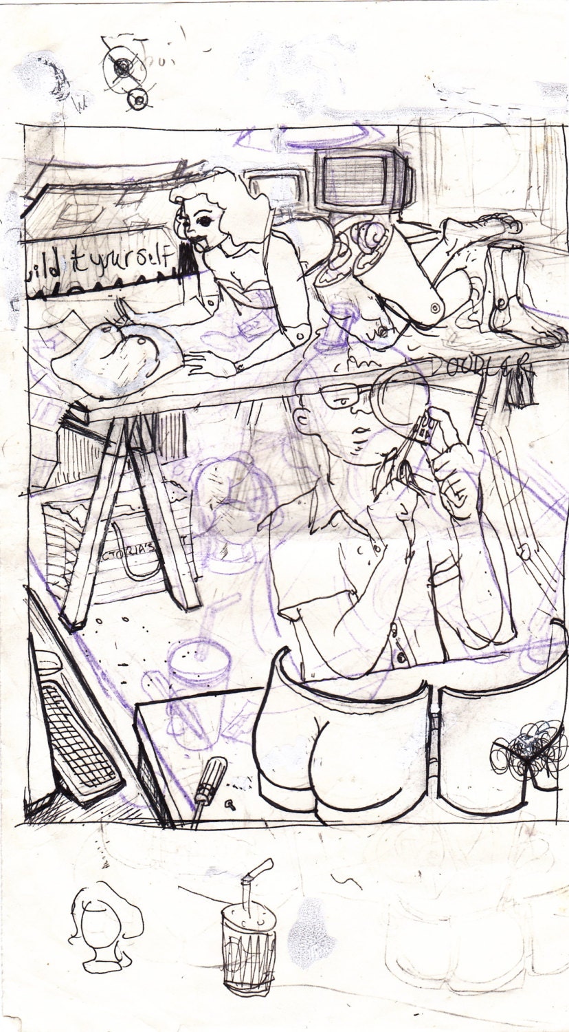 Original  "do it yourself DOODLER" sketches/preliminary artwork
