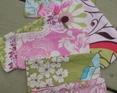 Ready To Ship / SIX Designer Cash Fabric Envelopes with VELCRO Closures