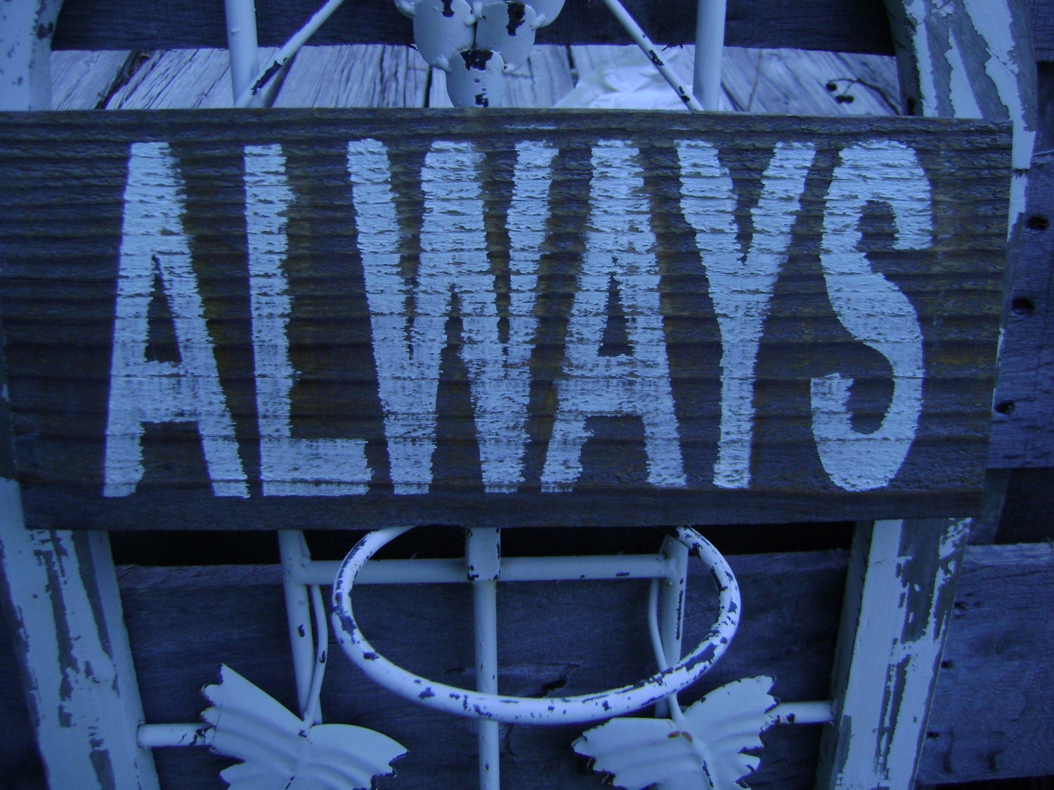 Always, Distressed Wood Signs, Unique, Rustic, Love, Wedding, Anniversary