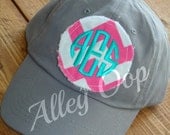 Preppy Monogrammed Baseball Cap hat Bridesmaid Sorority Christmas gift Personalized hat