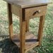Slim Reclaimed Wood Side Table Small Side Table