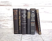 Black & Gold, Silver Instant Library Book Collection By Color Vintage Decorative Books Photography Props