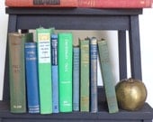 Small Blue, Green Books by Color Bundle vintage Decorative Books Instant Library Collection Photography Props Shabby Chic