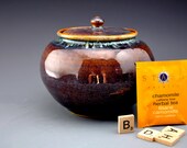 Ceramic Lidded Jar Plum Glaze A