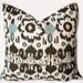 MEMORIAL DAY SALE Decorative Pillows 16 x 16 Throw Pillow Covers, Accent Pillows, Floral Ikat Blue and Gray Chevron PIllows