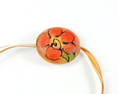 Handmade Glass Floral Pendant Ribbons