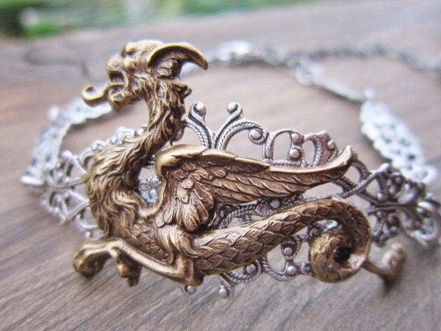 MEDIEVAL BRASS Dragon Anklet