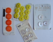 20 Vintage Buttons on Original Cards, Assorted Colors