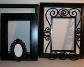 5 Shabby Chic Black Picture Frames