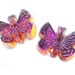 Vintage Swarovski Crystal Butterfly Earrings Very rare