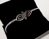 Infinity - Sterling Silver Celtic Knot Infinity Bracelet - Forever, Love, Friendship Gift, Mom, Family, Sister, BFF, Marquis