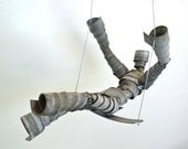 Wine Bot on a Swing - 100% Recycled Napa wine barrels