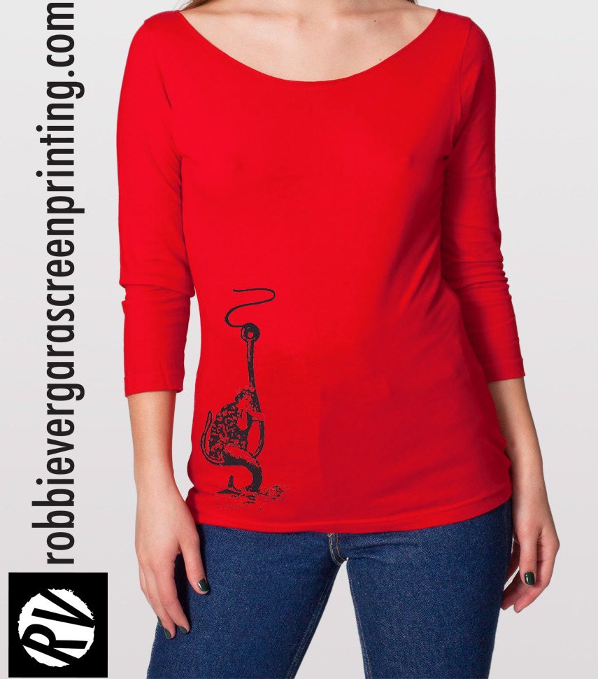 Hooked, Women's Boat Neck, 3/4 sleeve, Small, Medium , Large, X-Large Shirt