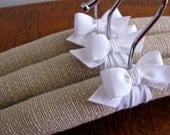 Nubby Neutral Padded Hangers with White Organic Ribbon (Set of 3)