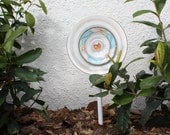 Dish Art Garden Stake GOLDEN LEAVES